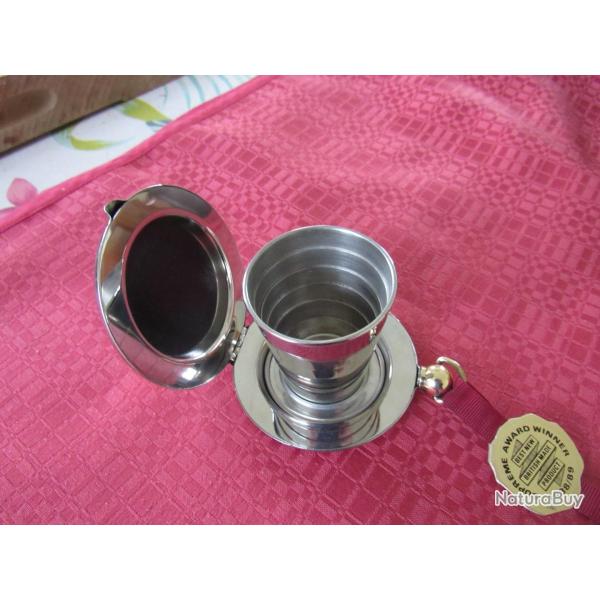 holland&holland gobelet de poche acier inox poli miroir