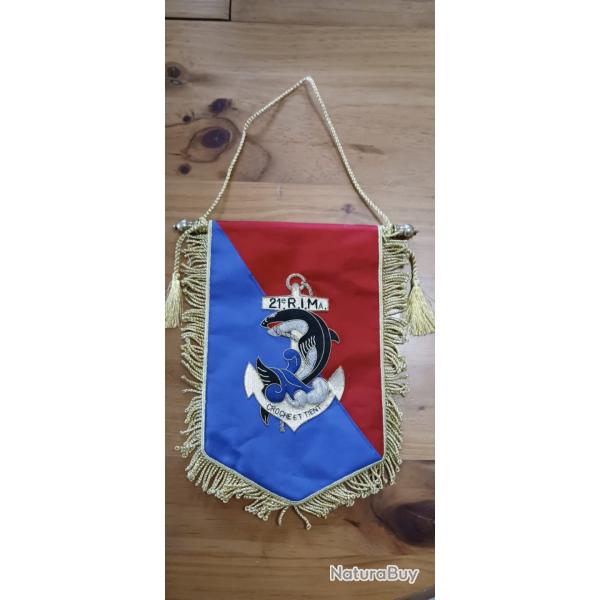 Fanion brod du 21 Rgiment d'Infanterie de Marine