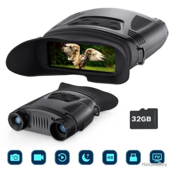 Jumelles de Vision Nocturne Numrique NV200HD Chasse Camping & Navigation Photo et Vido Porte 300M