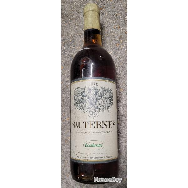 RARE : Vends Bouteille de SAUTERNES COMBASTET (1978)