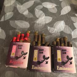 LIVRAISON OFFERTE  3 x 10 cartouches cal 12/70 ,mary arme ,1 boite7, 2 boites pl4 nickele 34g