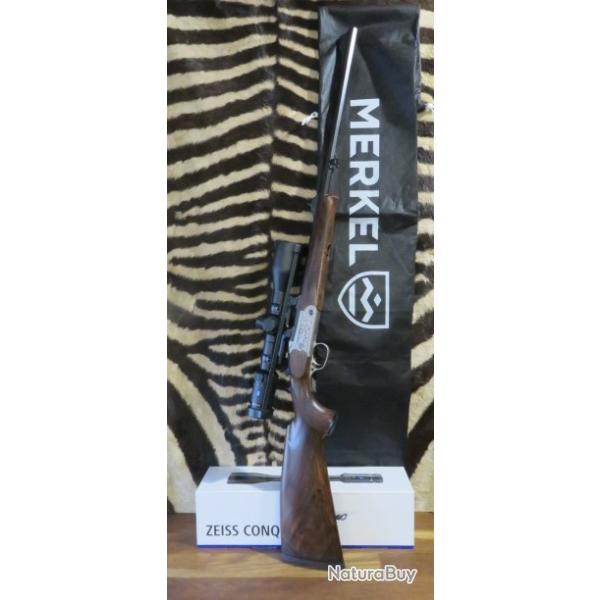Kipplauf MERKEL K3 Elegance cal.270win canon octogonal 60 cm - ZEISS Conquest V6