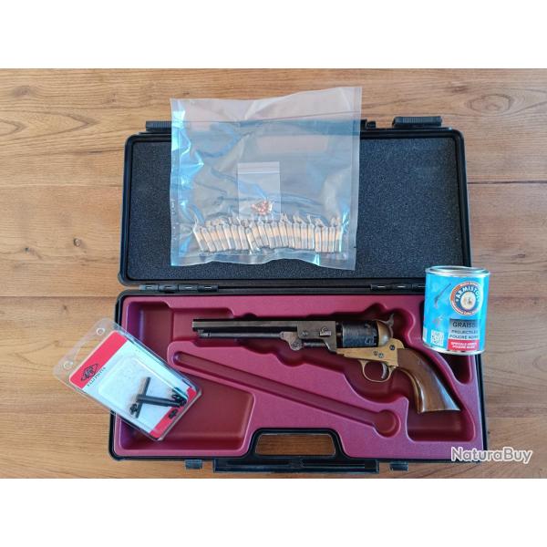 REVOLVER GAMI type COLT NAVY Cal36 + Pack complet poudre noire