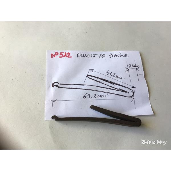 VENDU PAR LE-CUIRASSIER N512 RESSORT DE PLATINE  POUR FUSIL  AJUSTER