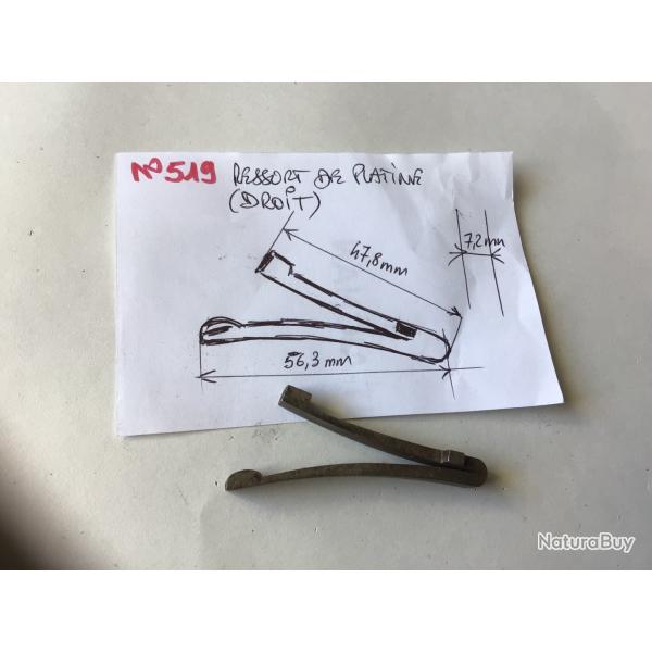 VENDU PAR LE-CUIRASSIER N519 RESSORT DE PLATINE DROITE POUR FUSIL