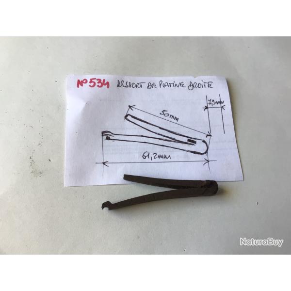 VENDU PAR LE-CUIRASSIER N534 RESSORT DE PLATINE DROITD POUR FUSIL