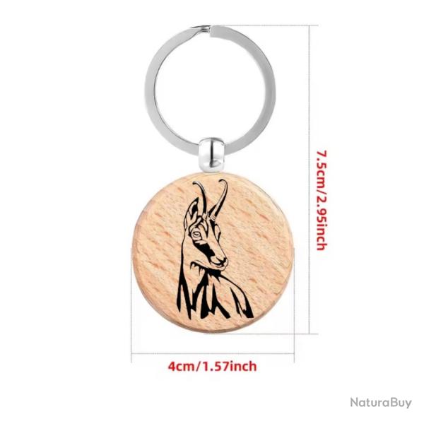 Porte cl chamois personnalise 1 sans rserve  ! Motif chamois