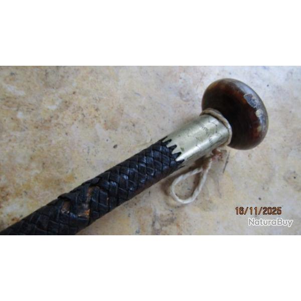 CANNE DE MARCHE berger MAKILA BASQUE d�montable (dard int�rieur)  Pyr�n�es  corne XIX�s 92cm Makhila