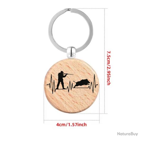 Porte cl pulsions sanglier ides cadeaux original Nol ftes des pres anniversaire recto/verso z4