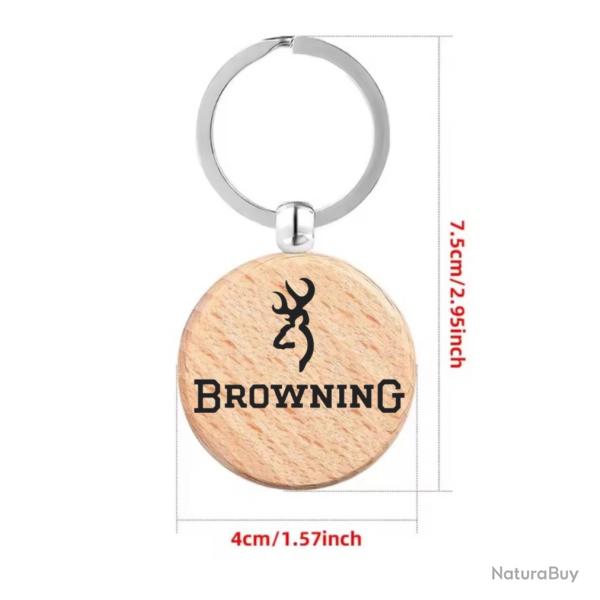 Porte cl logo browning ides cadeaux original Nol ftes des pres anniversaire recto/verso z4