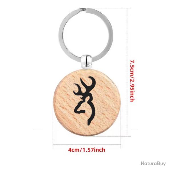 Porte cl logo browning ides cadeaux original Nol ftes des pres anniversaire recto/verso