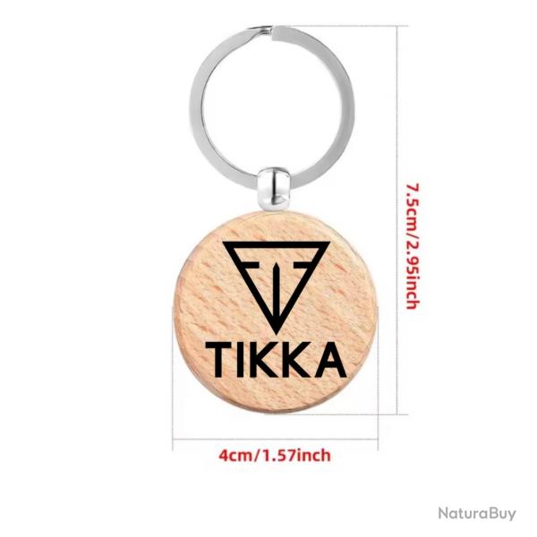 Porte cl logo TIKKA ides cadeaux original Nol ftes des pres anniversaire recto/verso