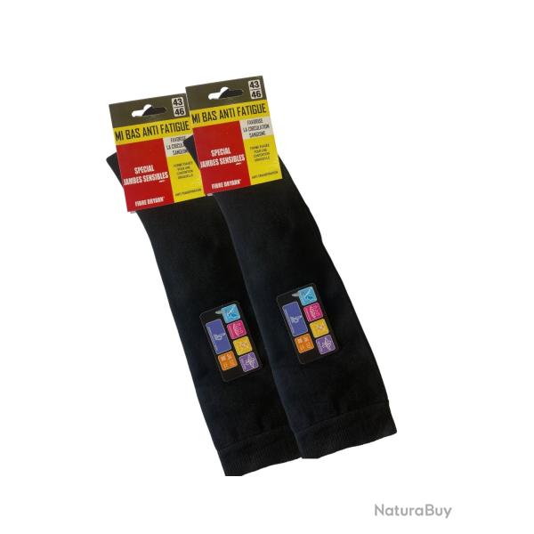LOT DE 2 PAIRES DE MI BAS ANTI FATIGUE 39/42 bf