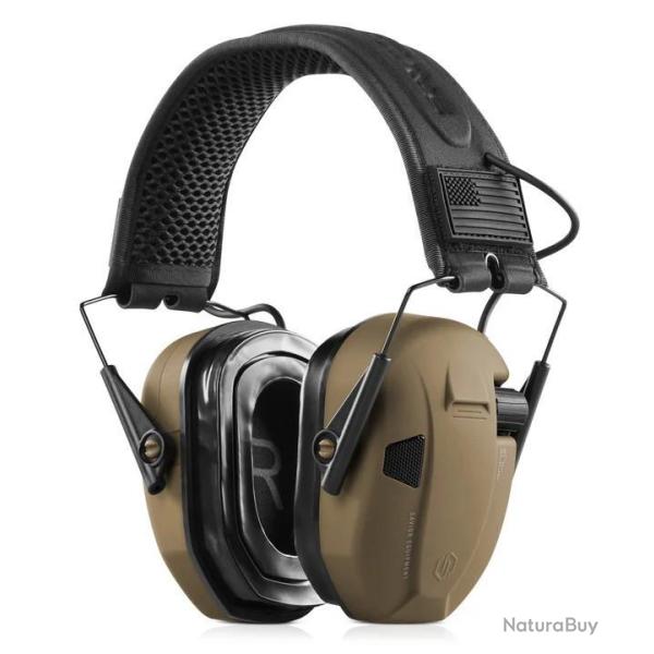 CASQUE ANTI-BRUIT ELECTRONIQUE SAVIOR APOLLO FLAT DARK EARTH / TAN