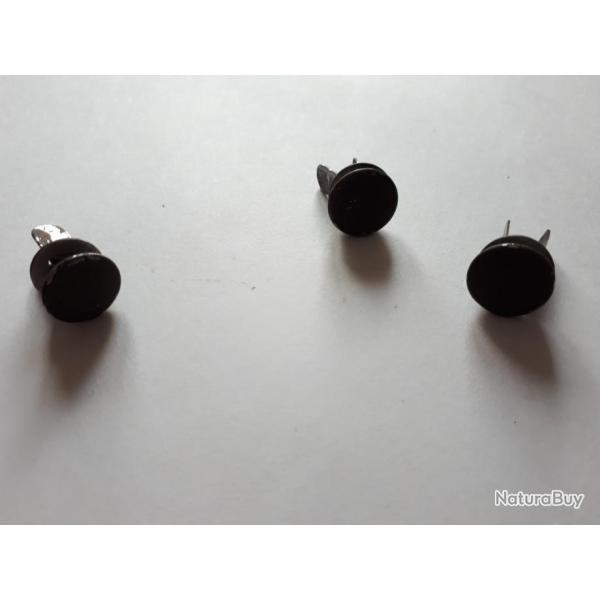Lot de 3 rivets de casque  WW2  couleur WH   A25