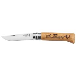 Couteau Opinel 8 Inox Chien Ch&ecirc;ne