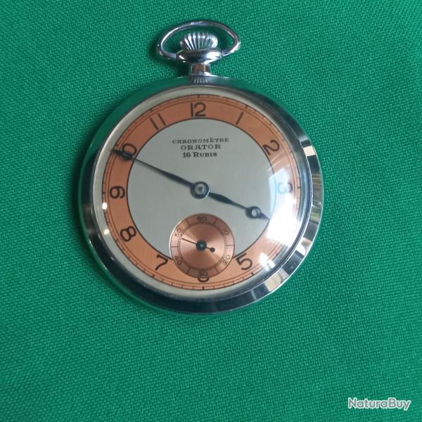 ancienne montre gousset " ORATOR "  mod�le chronom�tre