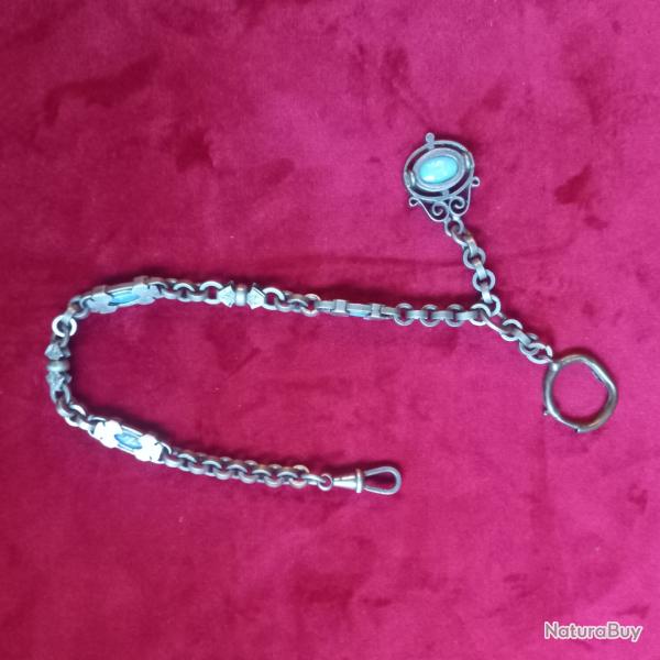 chaine de montre gousset �poque victorienne