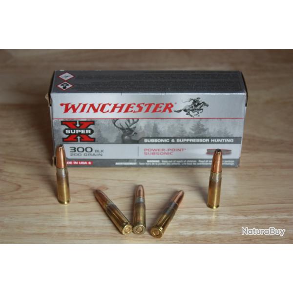 x29 Winchester Power Point Subsonic - CAL .300 blackout 200gr - 1 SANS RESERVE !!!