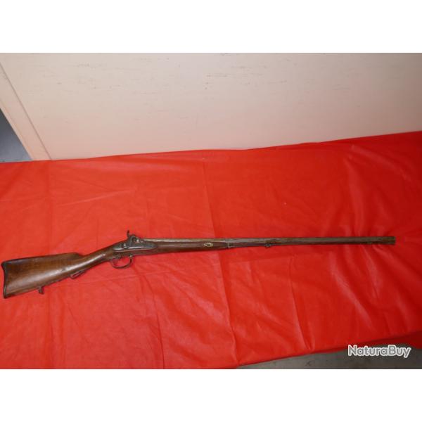 Fusil de chasse juxtapos  silex converti  percussion