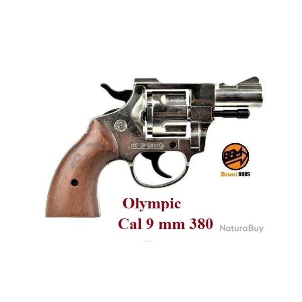 Revolver Olympic Nikel� Cross Bois Cal. 9mm  380 uniquement