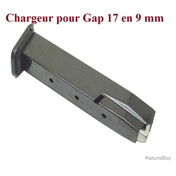 Chargeur seul pour Pistolet Gap 17  en 9 mm