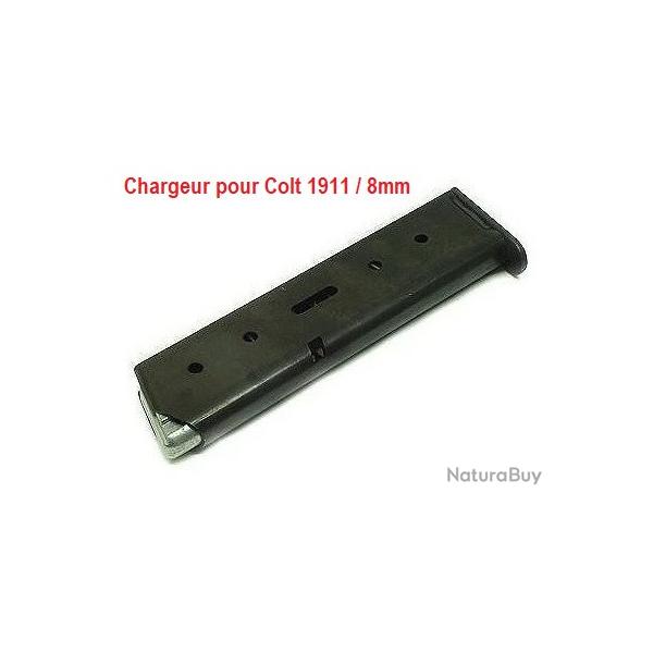 Chargeur seul pour Pistolet Colt 1911 Mod.96  en 8 mm