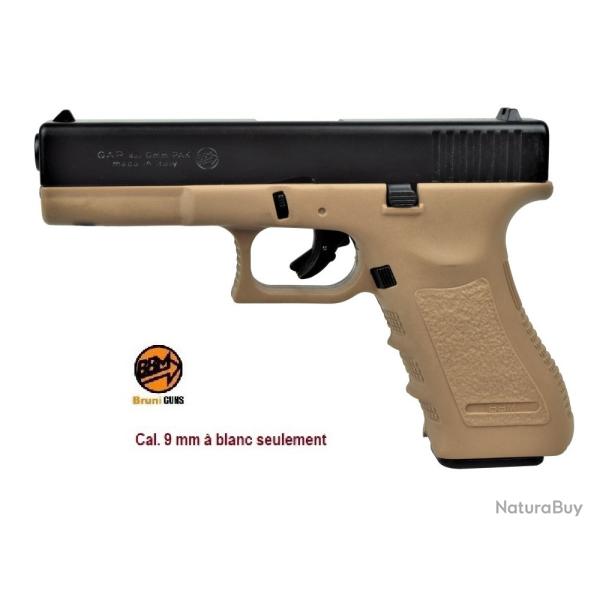 Pistolet Gap Bicolor Sable 9 mm , rplique du Glock 17