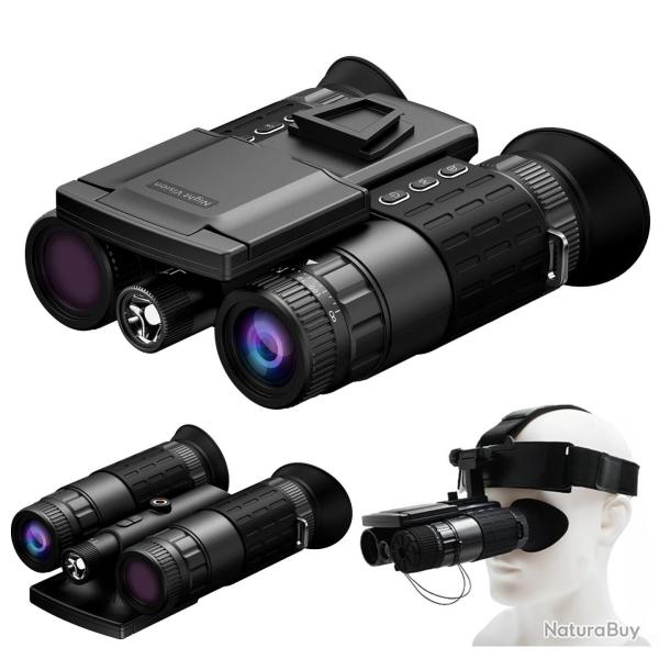Jumelles Vision Nocturne 4K UHD 600 m 58 MP OLED Zoom 8X Montage Casque USB-C Rechargeable Z9155