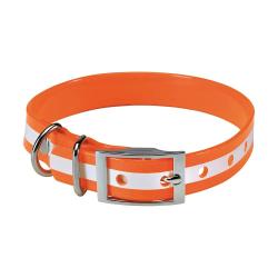 Collier pour chien orange phosphorescent 45 cm