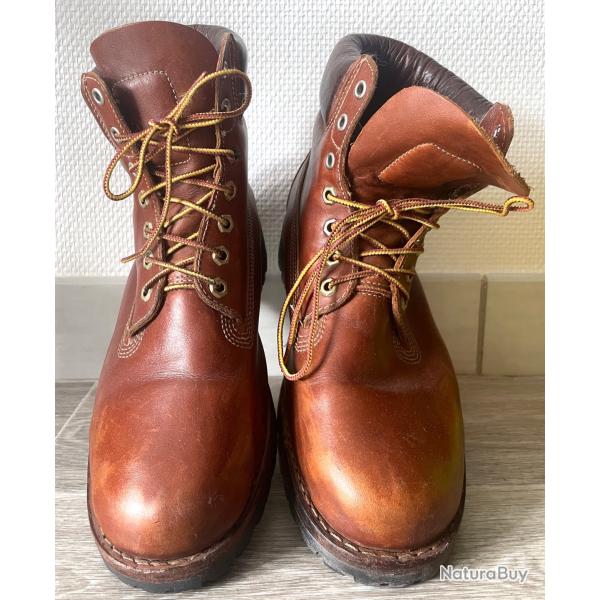 Boots imperm�able Timberland� Premium 6 inch femme cuir marron, tr�s bon �tat Taille 9 W