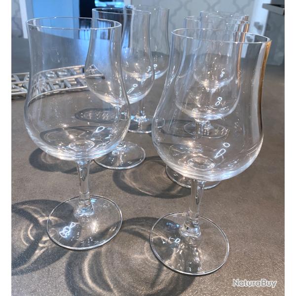 6 verres � d�gustation 1969 Orrefors grand mod�le