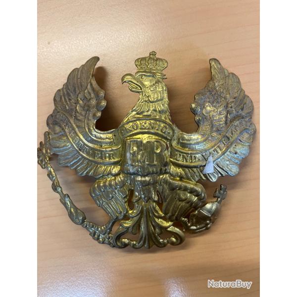 Plaque de casque a pointe prussien AIGLE MIT GOTT FUR KOENING UND WATERLAND(reproduction)