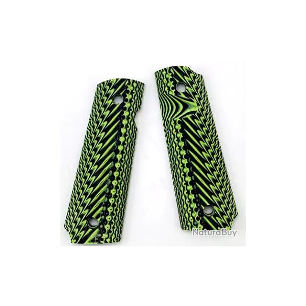 Plaquettes COLT 1911 type 3 vert LIVRAISON GRATUITE