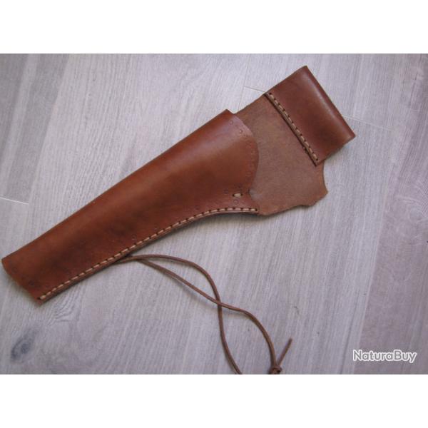 Holster Western artisanal ( fait main ) en cuir pour r�volver type Remington 1858