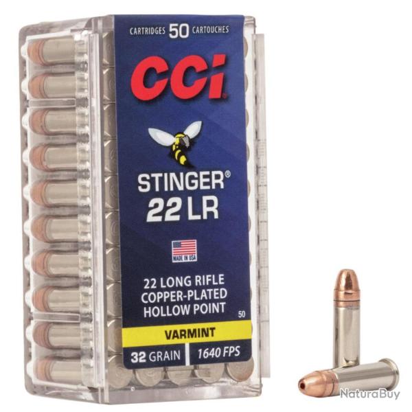 BALLES 22LR STINGER 32GR CUIVREE - CCI