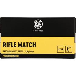 BALLES 22LR RIFLE MATCH X50 - RWS