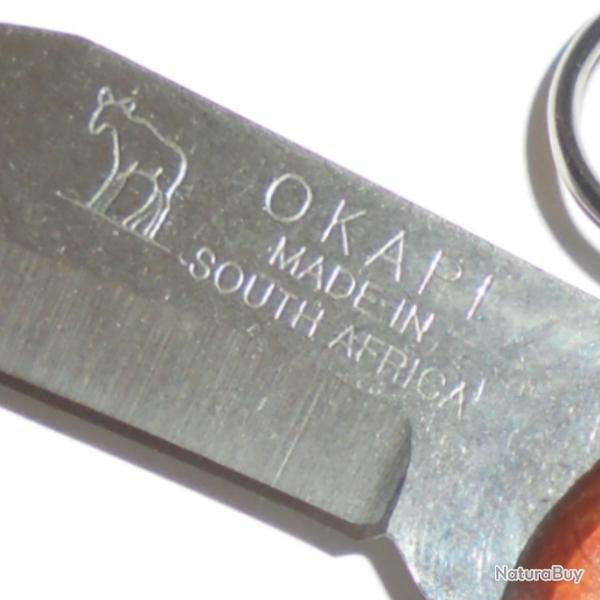 NEUF 24cm 1 GRAND COUTEAU DE POCHE PLIANT A PALME CRAN STYLE OKAPI SOUTH AFRICA - CHINE REPRO