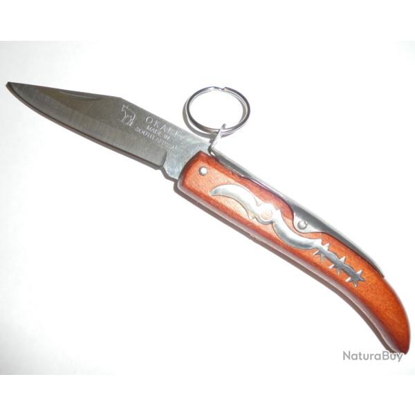 NEUF 24cm 1 GRAND COUTEAU DE POCHE PLIANT A PALME CRAN STYLE OKAPI SOUTH AFRICA - CHINE REPRO