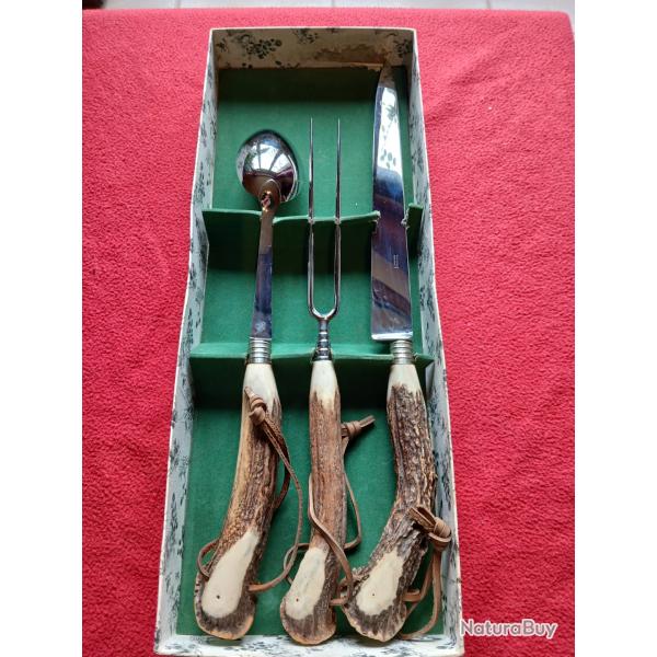 Service 3 pices pour dcoupe viandes et gibiers