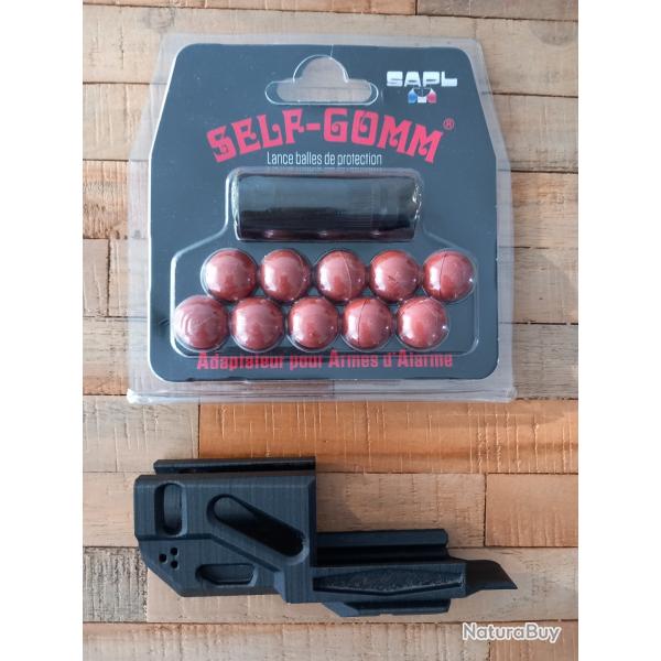 Kit DATAC Glock 9mm pak + kit self gomme M8X100 + 10 billes caoutchouc