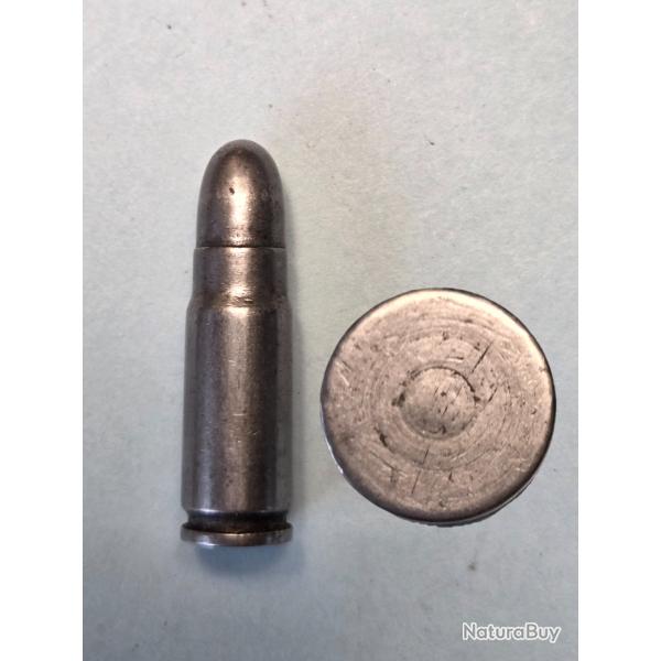 Une rare  fausse cartouche 7,63 Mauser Werkzeug  pour armurier en acier nickel�