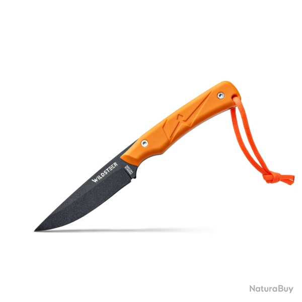 Wildsteer TROLL - Couteau compact lame 14C28N avec manche tactipr�ne noir et �tui Kydex