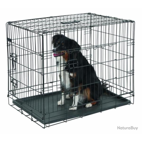 CAISSE TRANSPORT CHIEN PLIABLE EN METAL 91 x 58 x 66 cm bf