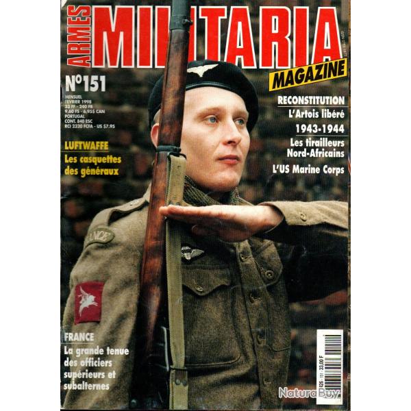 Militaria magazine 151 casquettes g�n�raux germains aviation, dukw, tirailleurs italie 1943,