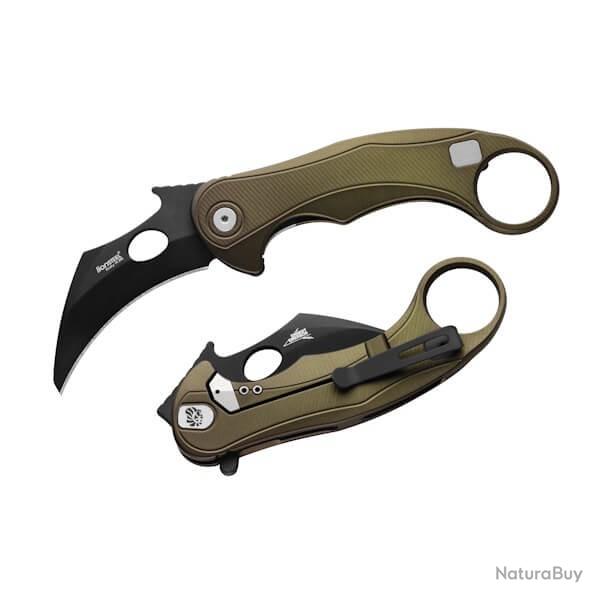 Couteau pliant Lionsteel karambit "L.E.ONE MID" LE2A.GB vert