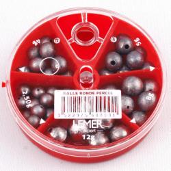 PLOMB BOITE BALLE RONDE PERCEE X5 - LEMER