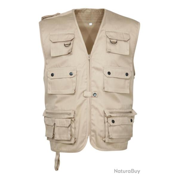 GILET REPORTER UNI BEIGE IDAHO