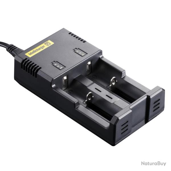 CHARGEUR 2 ACCUS AC100-240V 50/60HZ - DC12V - NITECORE