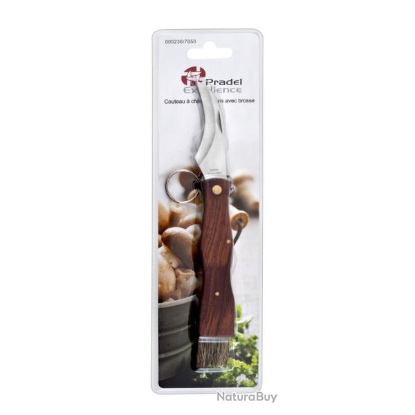 COUTEAU CHAMPIGNON 7CM + BROSSE - PRADEL EXCELLENCE